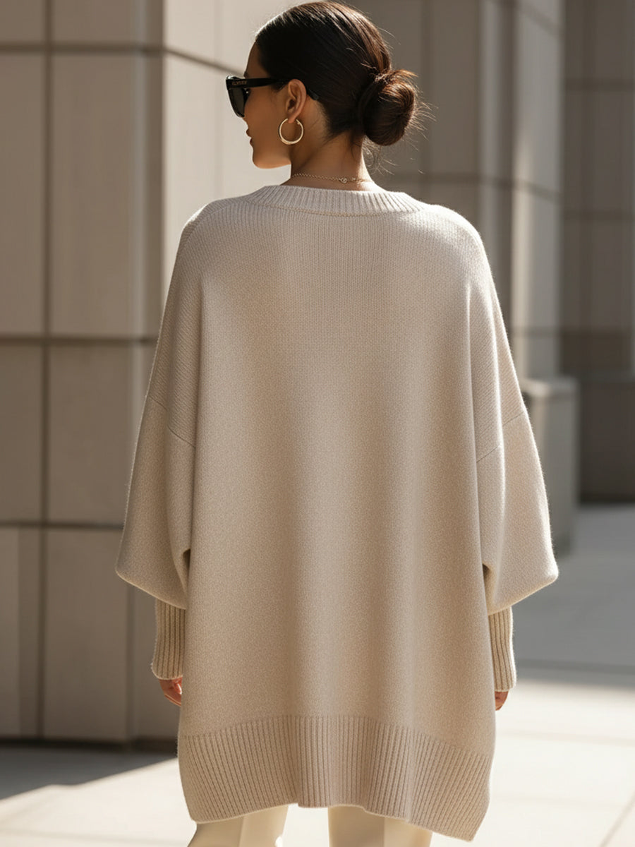 Clarisse | Lockerer Pullover mit weitem Kragen