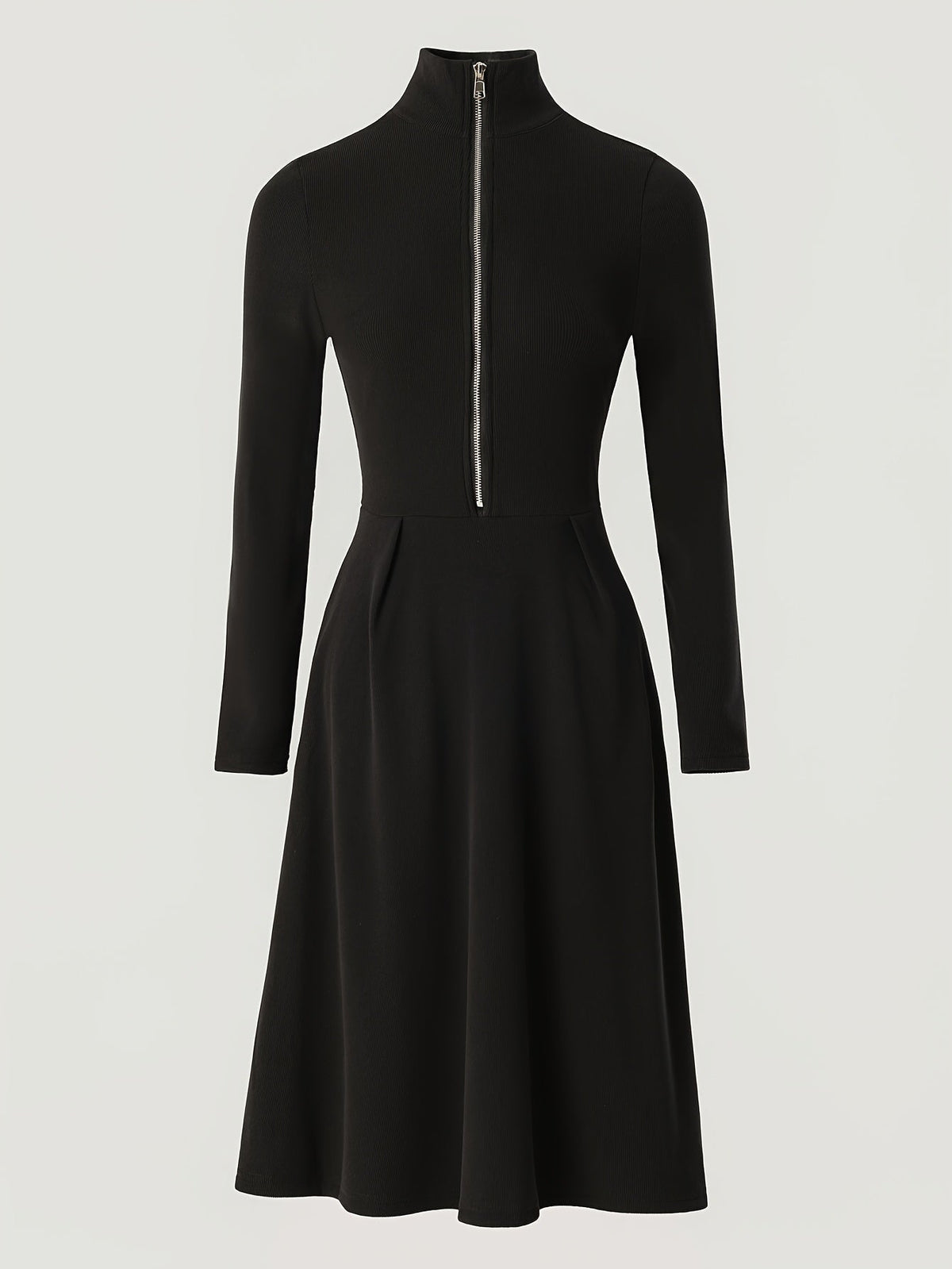 ZINNIA | LANGÄRMELIGES KLEID MIT REISSVERSCHLUSS UND STRETCHSTOFF