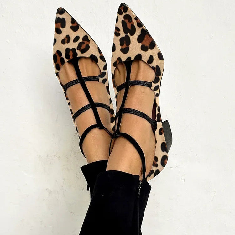 Bridget - Schuhe mit Absatz und Leopardenriemen