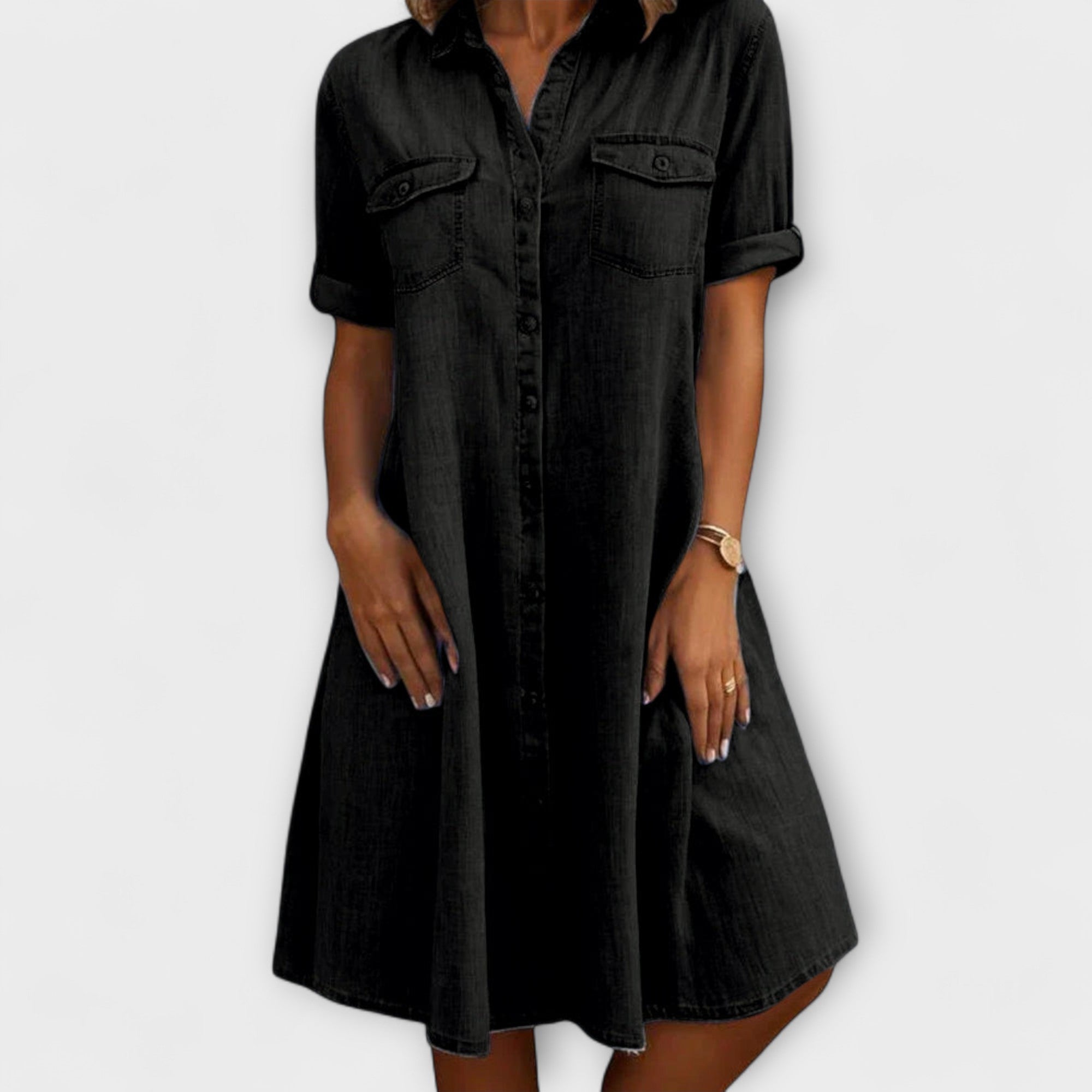 Danna™ | A-Linien-Kleid mit V-Ausschnitt