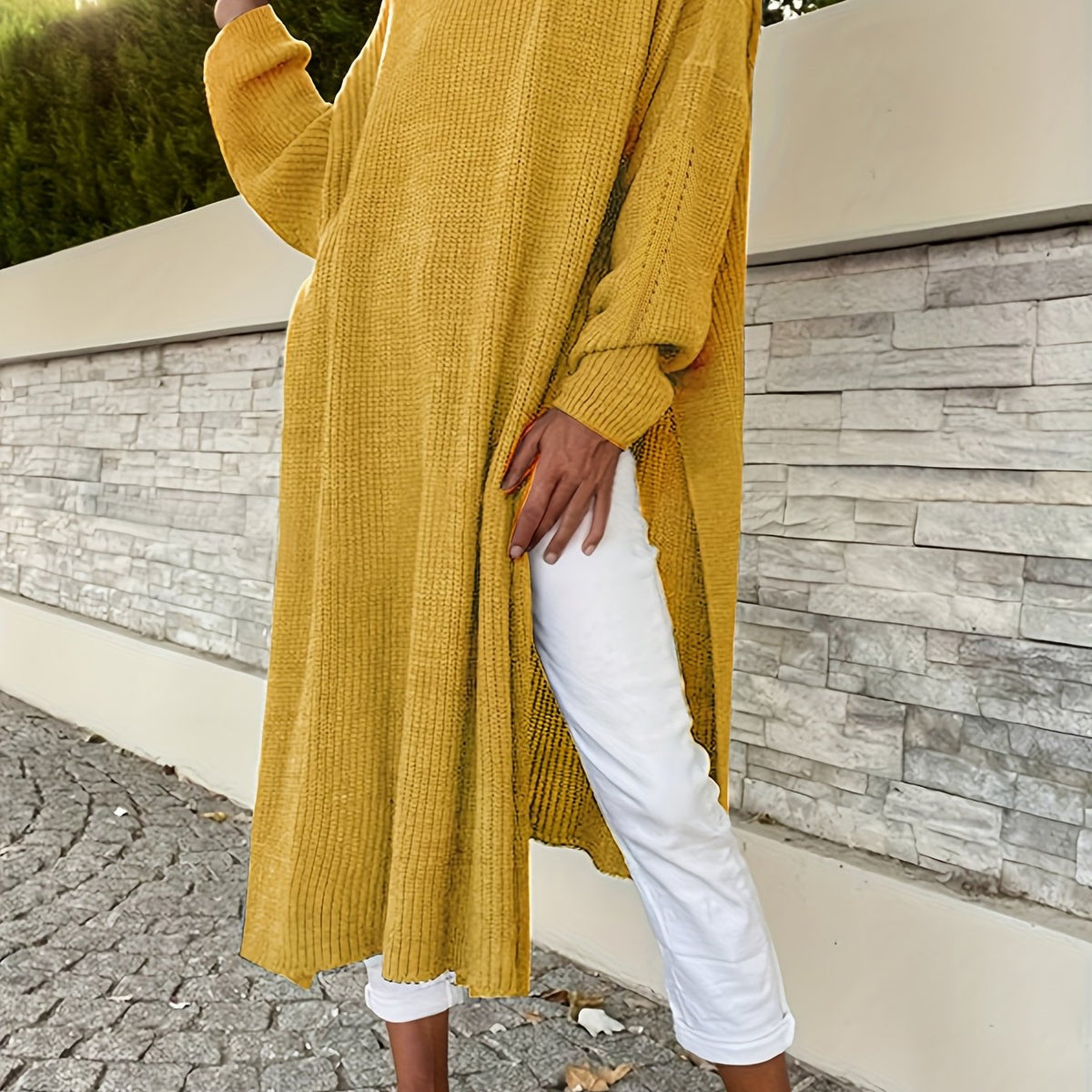 Jocelyn – Strick-Pulloverkleid mit Kapuze