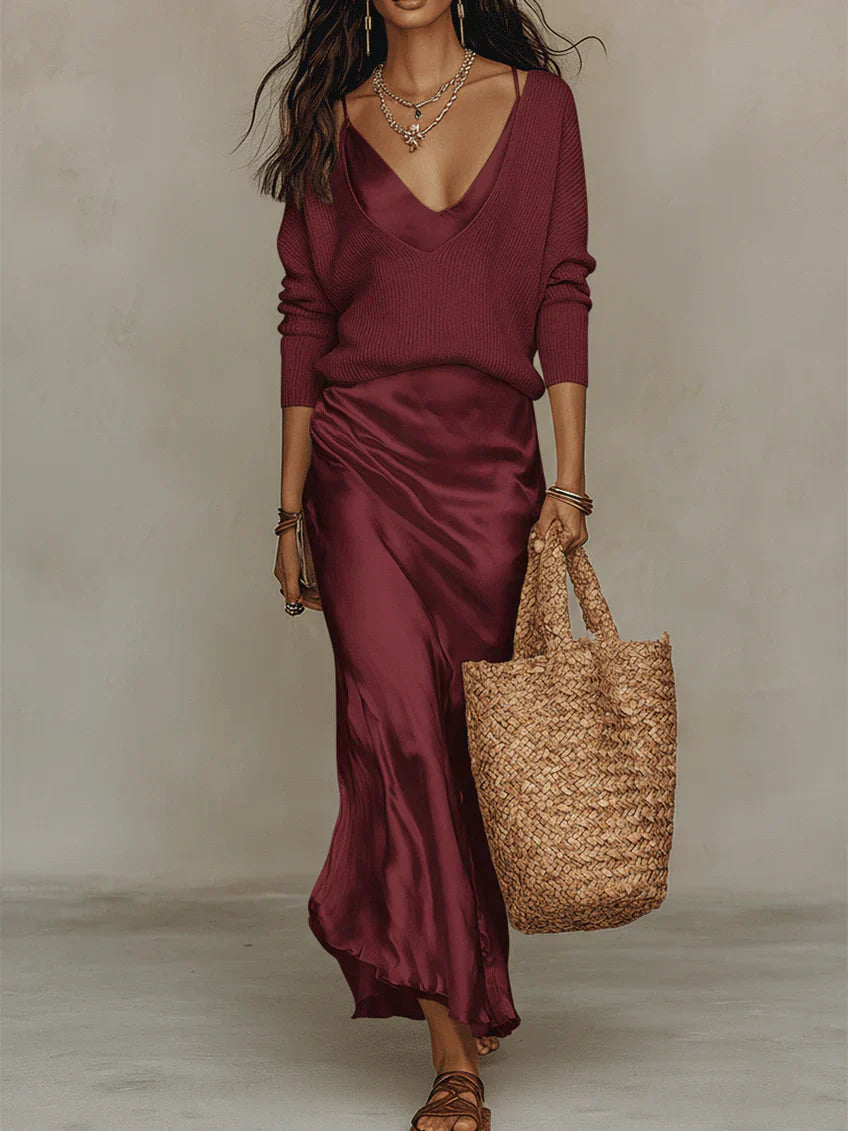 Alessia – Elegantes Midikleid aus Satin