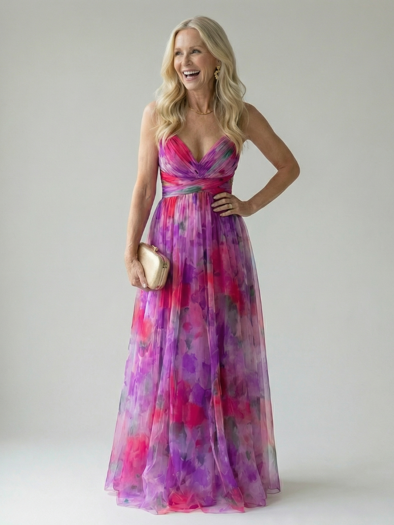 Élise | Wickel-Maxikleid mit Farbverlauf