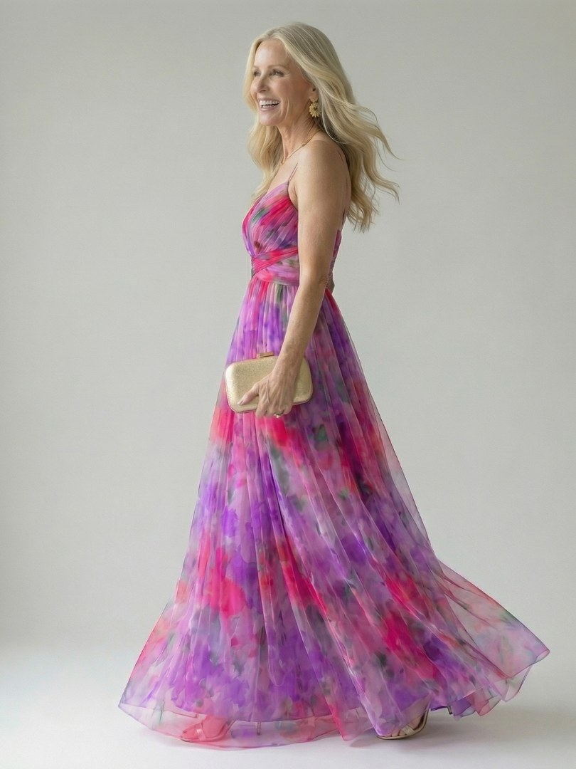 Isel | Weiches Wickel-Maxikleid