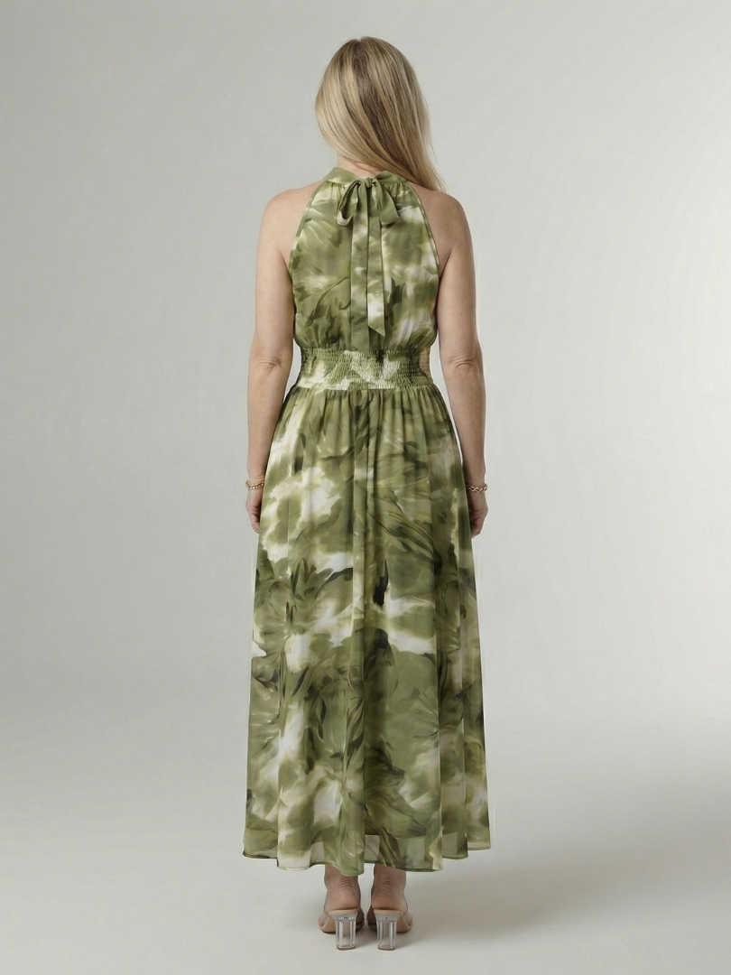 Sylin | Midikleid mit tiefem Ausschnitt und Neckholder