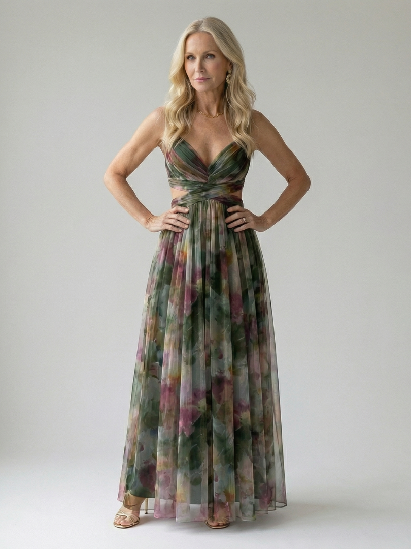 Isel | Weiches Wickel-Maxikleid