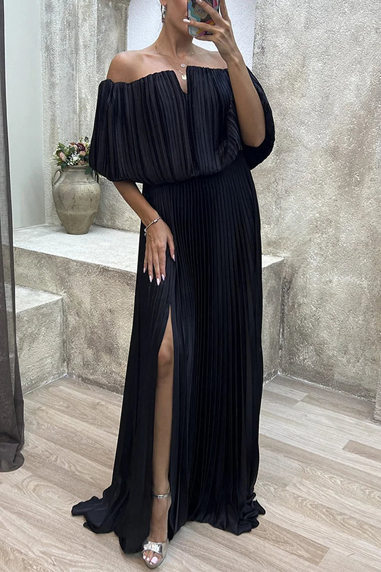 Keren™ | Elegantes plissiertes Maxikleid