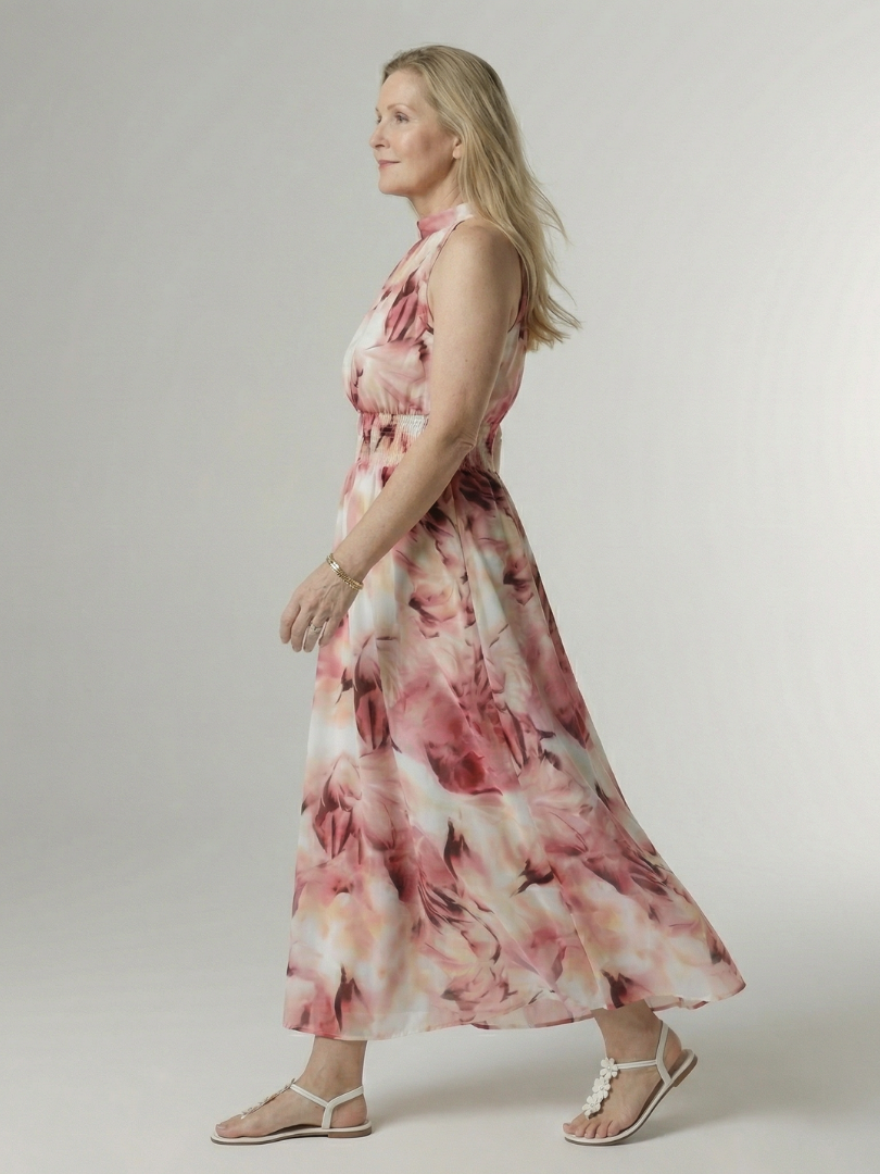 Sylin | Midikleid mit tiefem Ausschnitt und Neckholder