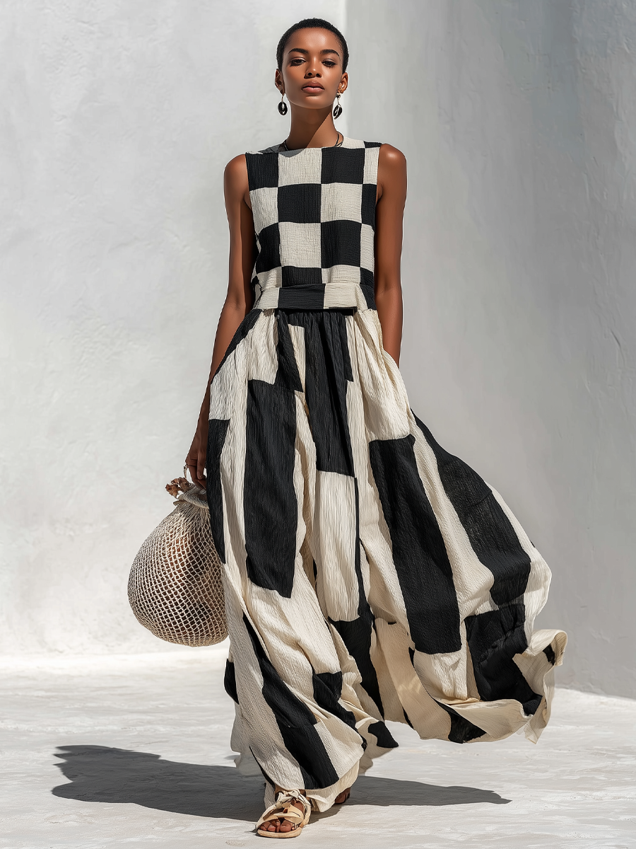 Chloé - Geometrisches Maxikleid