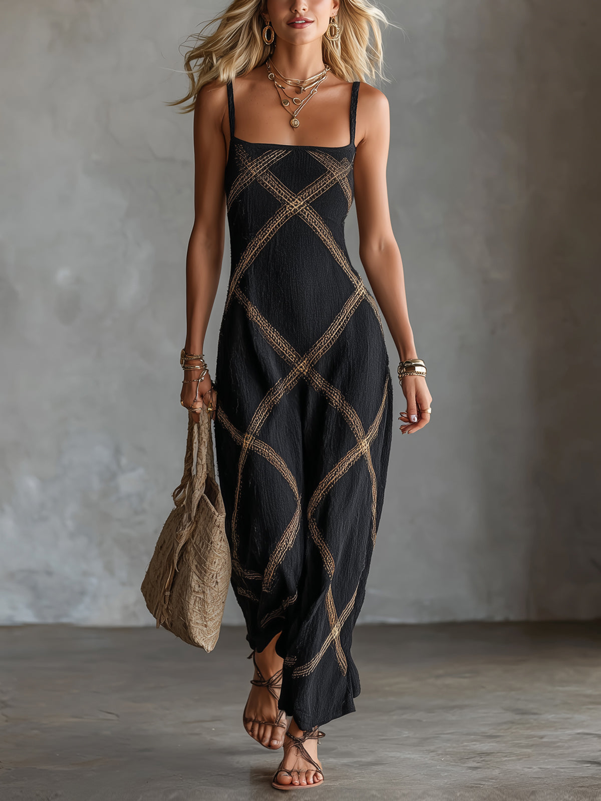 Victoire - Geometrisches Maxikleid