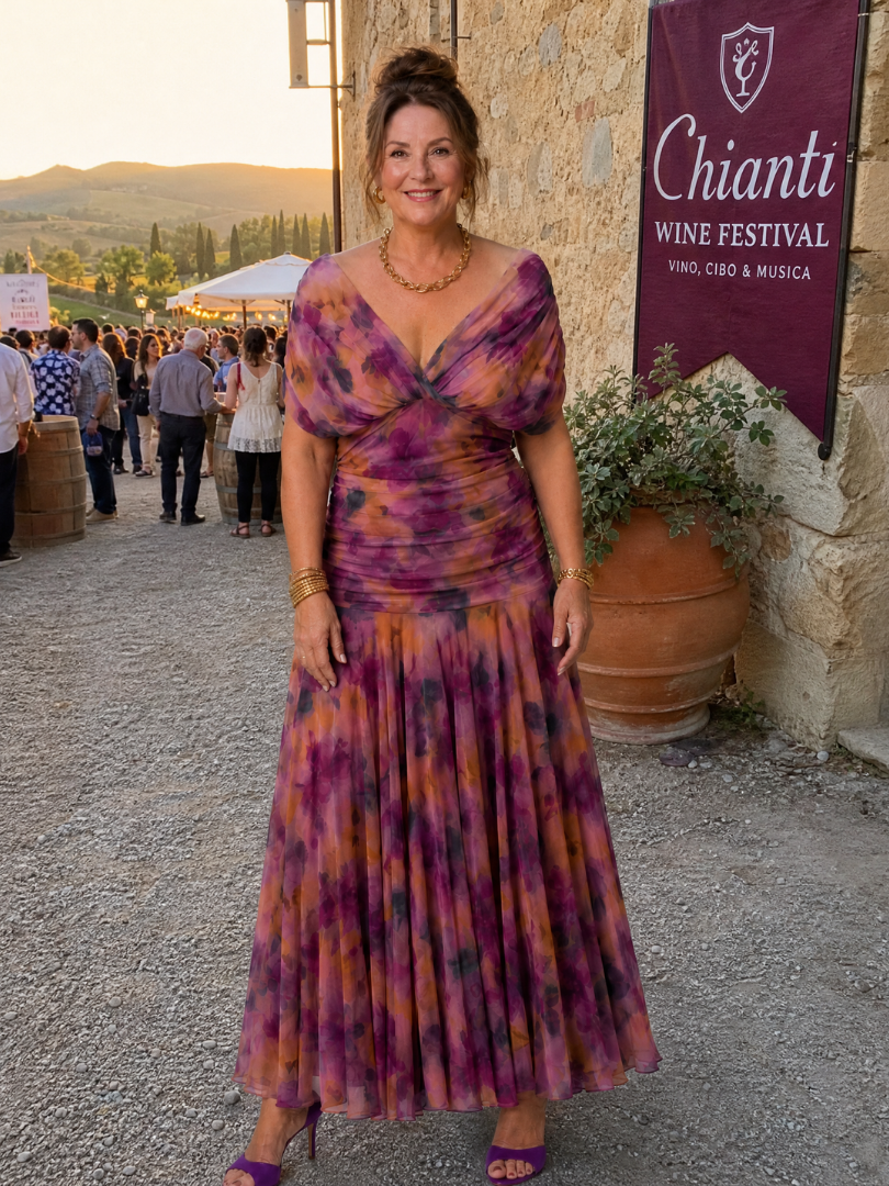Calen | Luftiges Midikleid mit freien Schultern