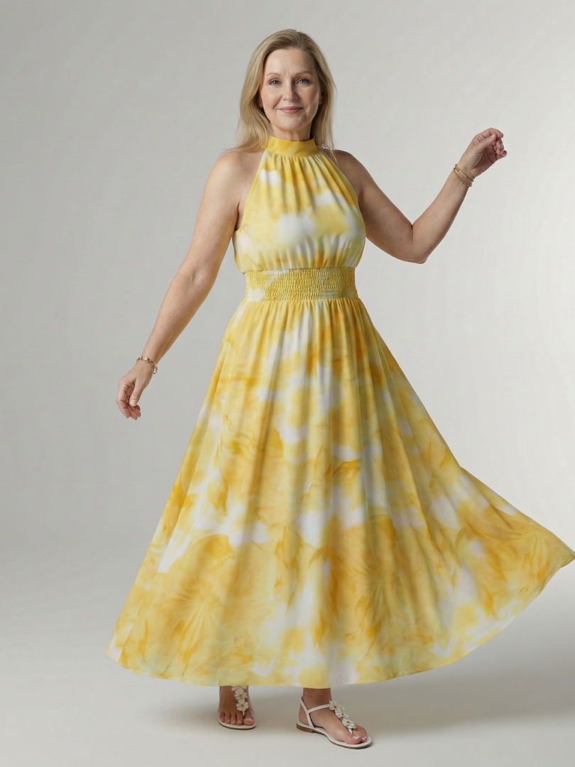 Sylin | Midikleid mit tiefem Ausschnitt und Neckholder