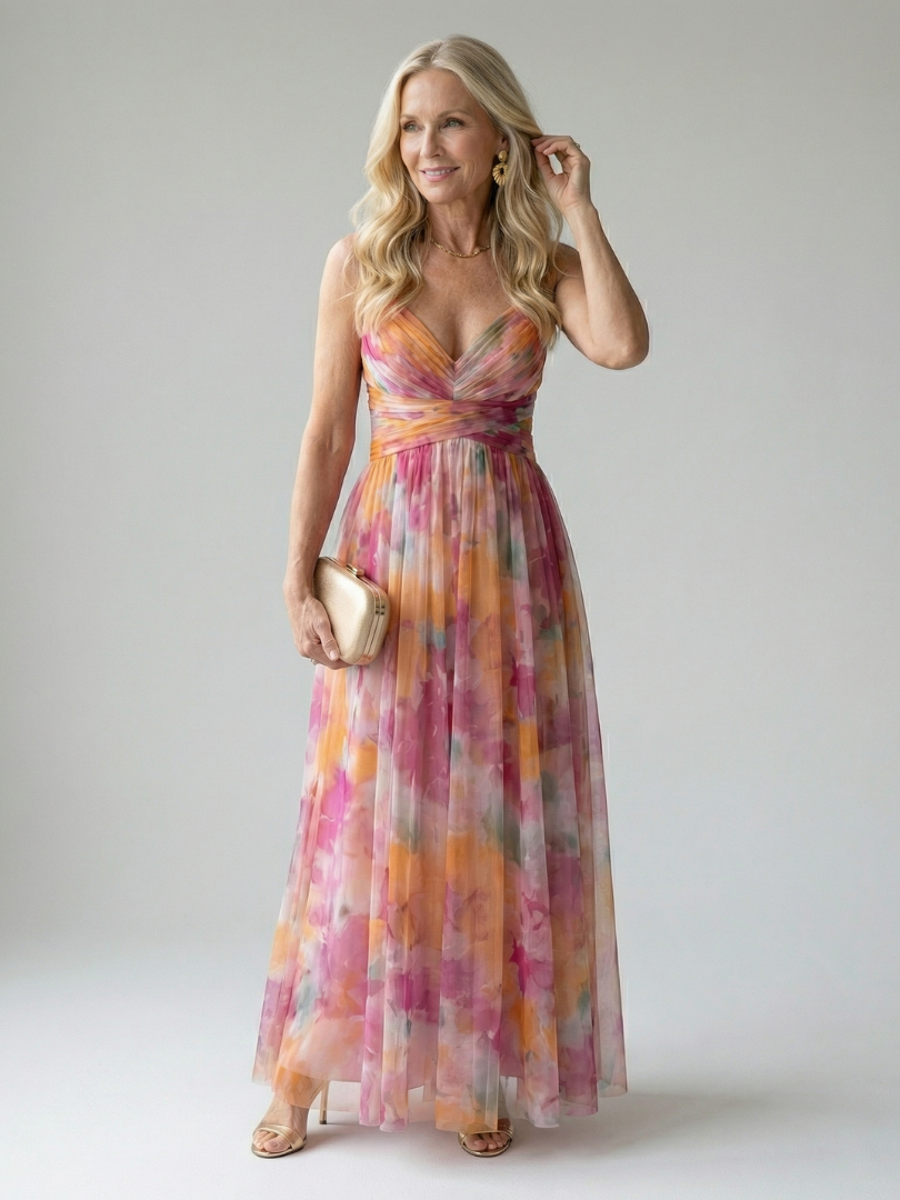 Isel | Weiches Wickel-Maxikleid