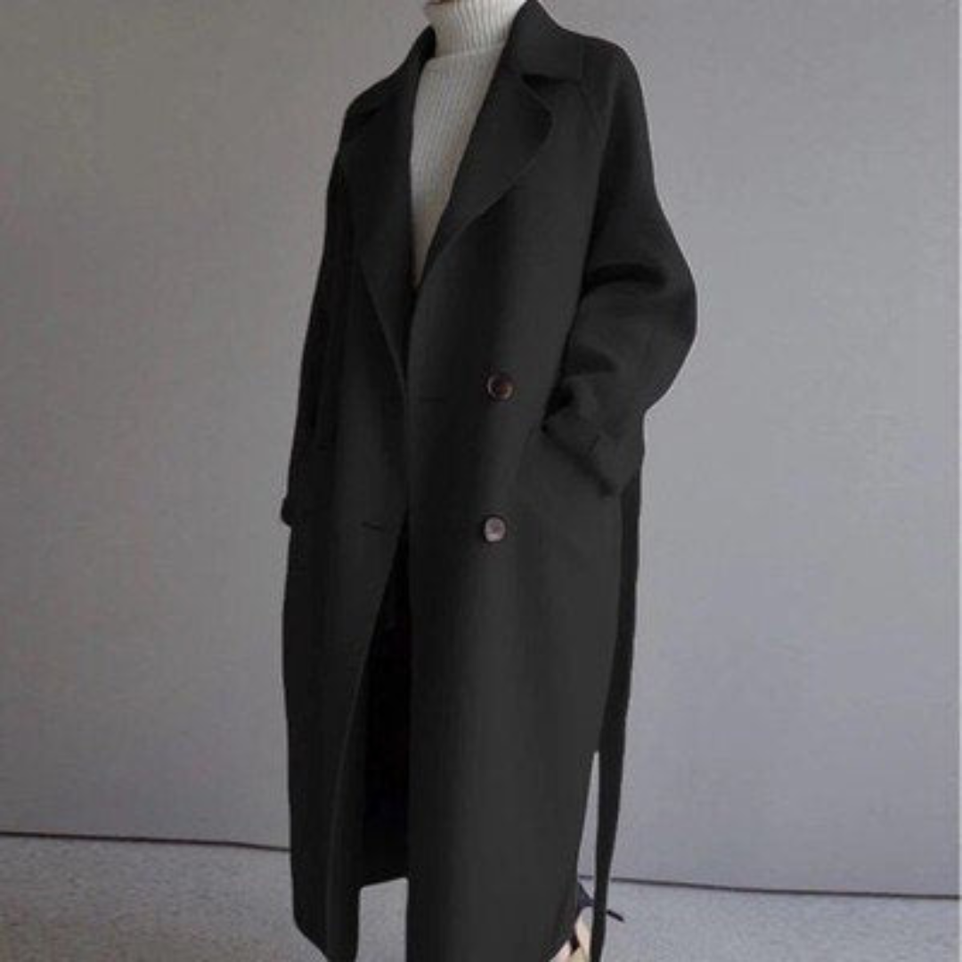 Michelle™ – Eleganter Langer Wollmantel für Damen