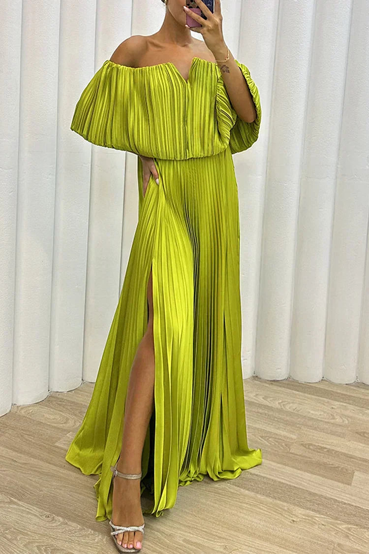 Keren™ | Elegantes plissiertes Maxikleid