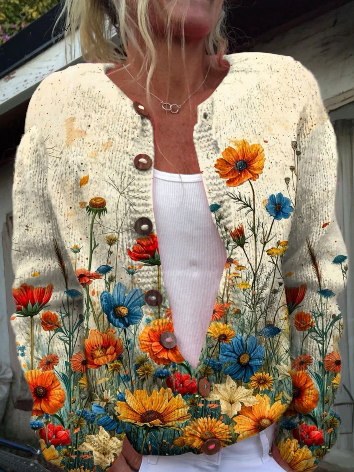 Tansy™ | Vintage-Cardigan mit Blumenprint
