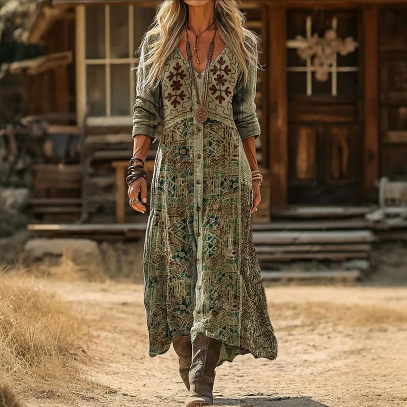 Stephanie | Langes fließendes Kleid