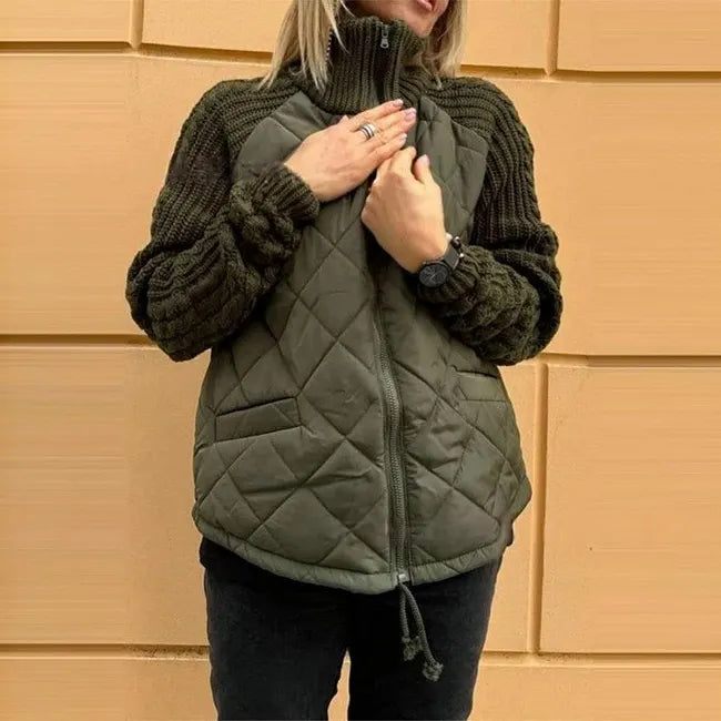 Sybil™ Steppjacke mit Strickärmeln