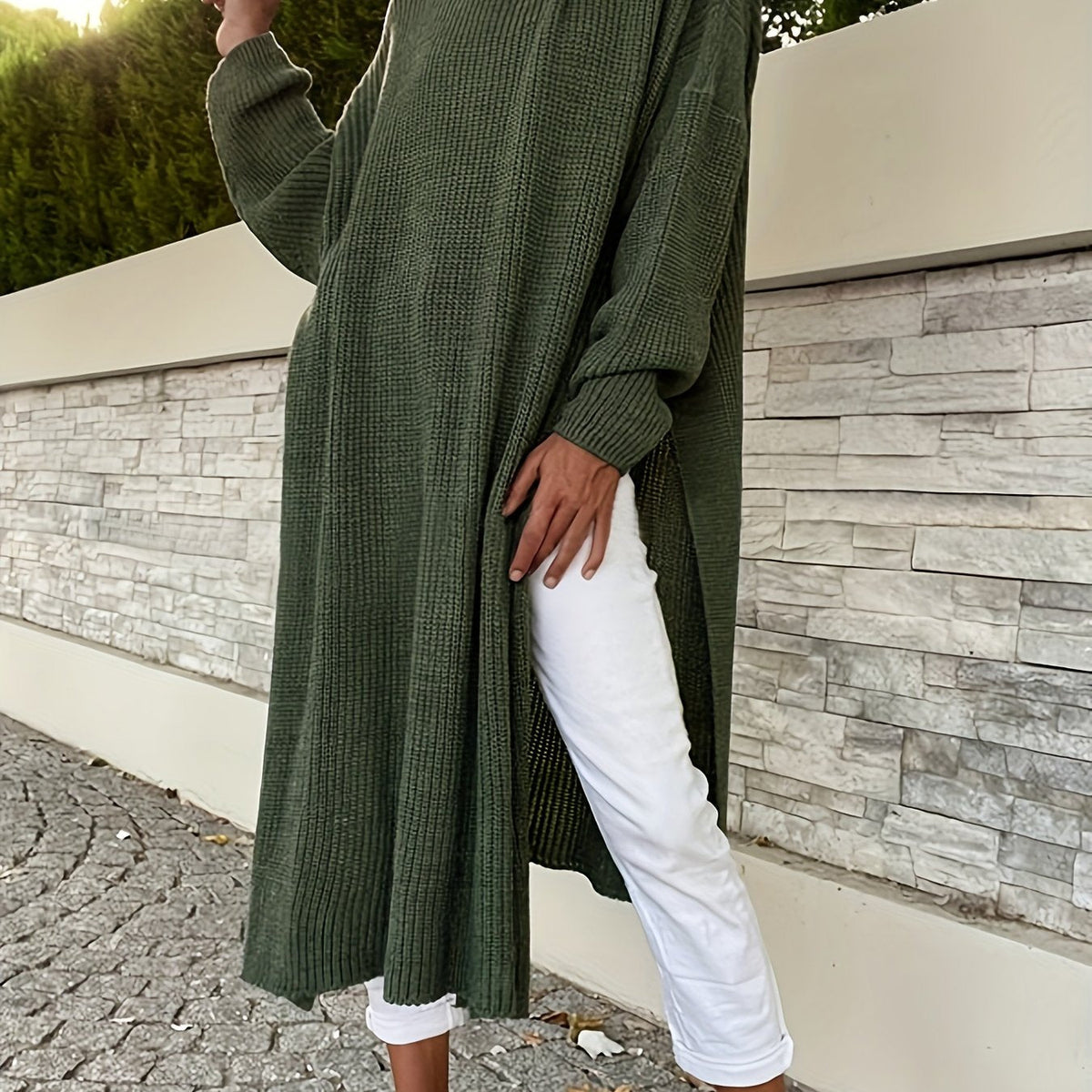 Jocelyn – Strick-Pulloverkleid mit Kapuze