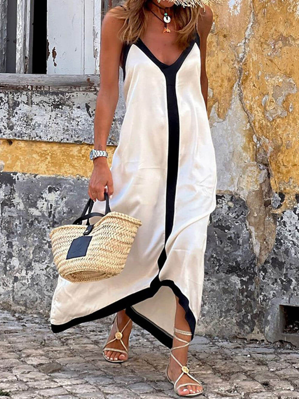 Maxine - Weiches ärmelloses Maxikleid