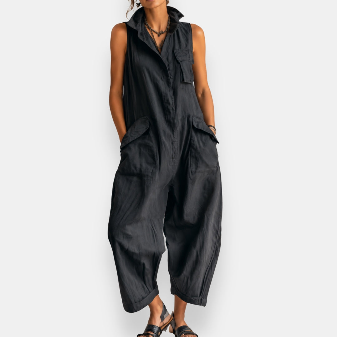Ryker – Ärmelloser Cargo-Jumpsuit mit Kragen