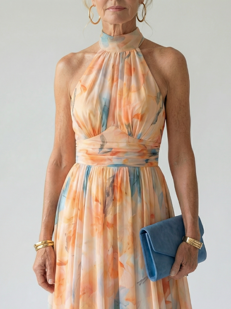 Elin | Weiches Midikleid mit Neckholder