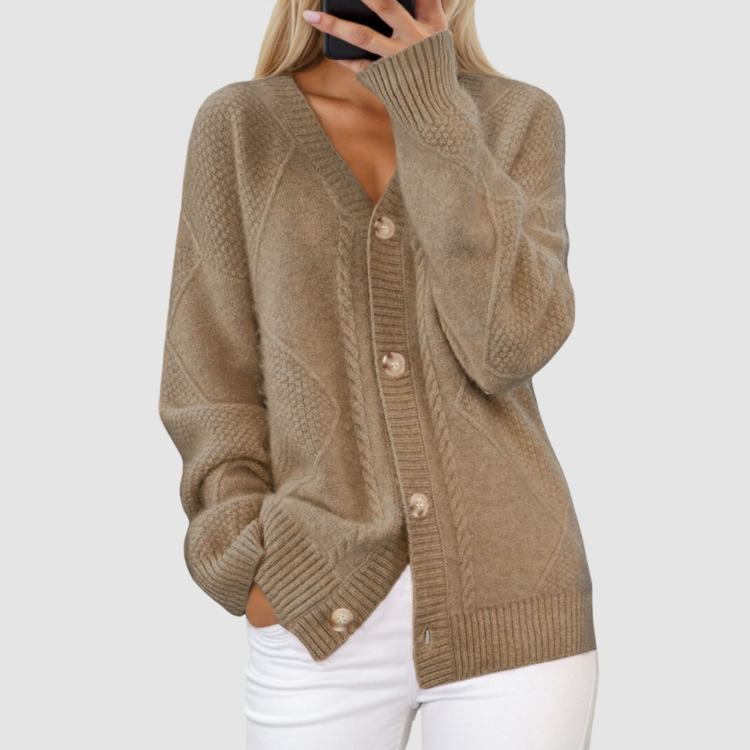 Meg™ Premium-Strickcardigan mit V-Ausschnitt