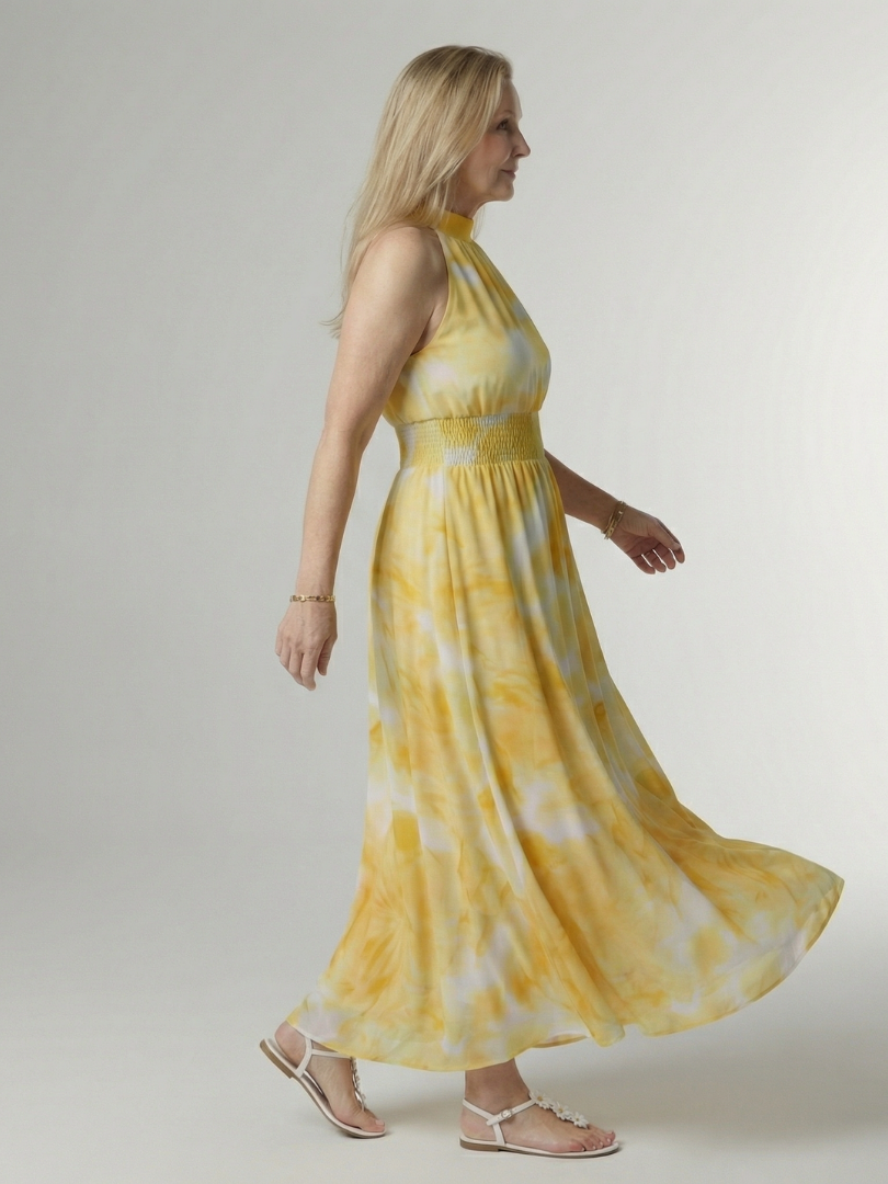 Sylin | Midikleid mit tiefem Ausschnitt und Neckholder