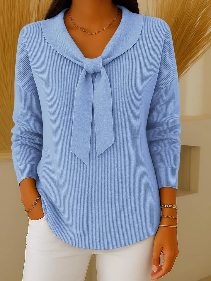 Melina™ | Eleganter Pullover mit Schleifenkragen