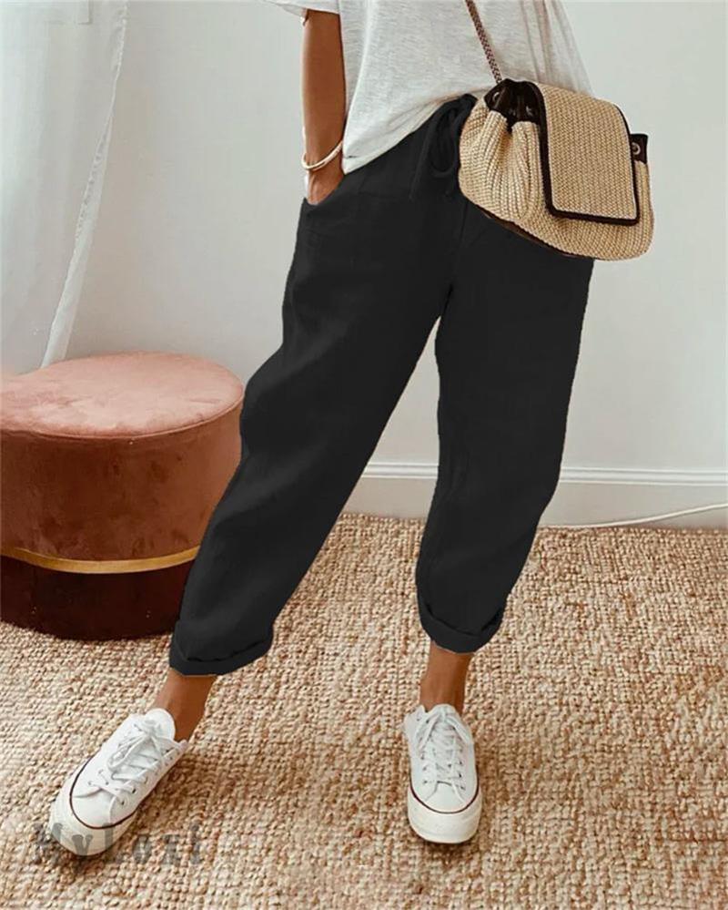 Lena – Leichte Baumwoll-Leinenhose