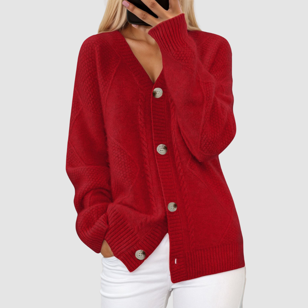 Meg™ Premium-Strickcardigan mit V-Ausschnitt