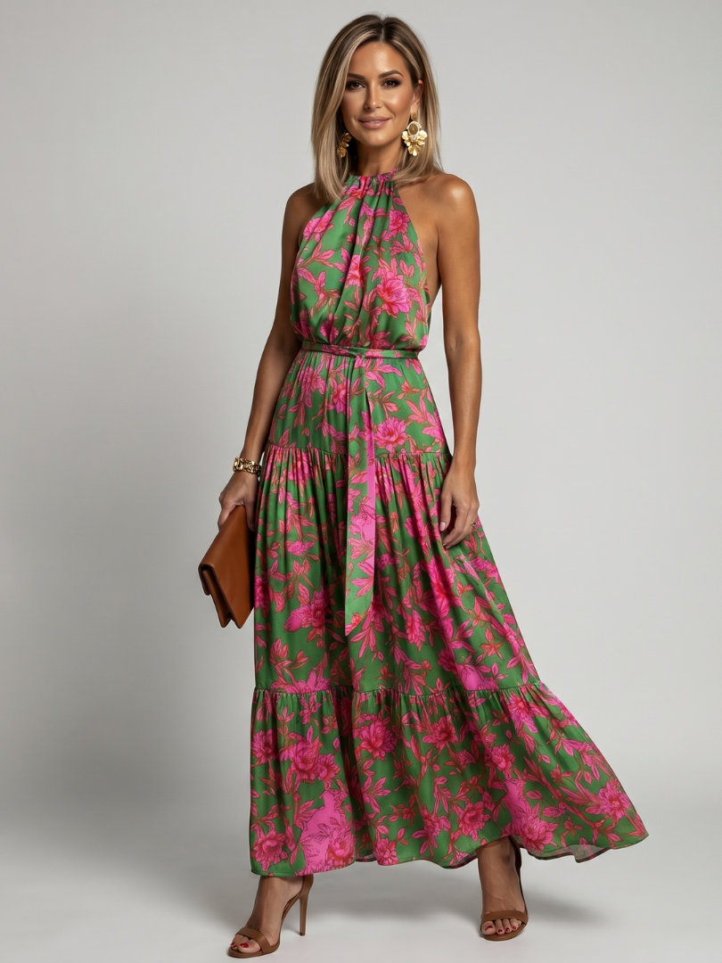 Rowen | Drapiertes Midikleid mit Halter
