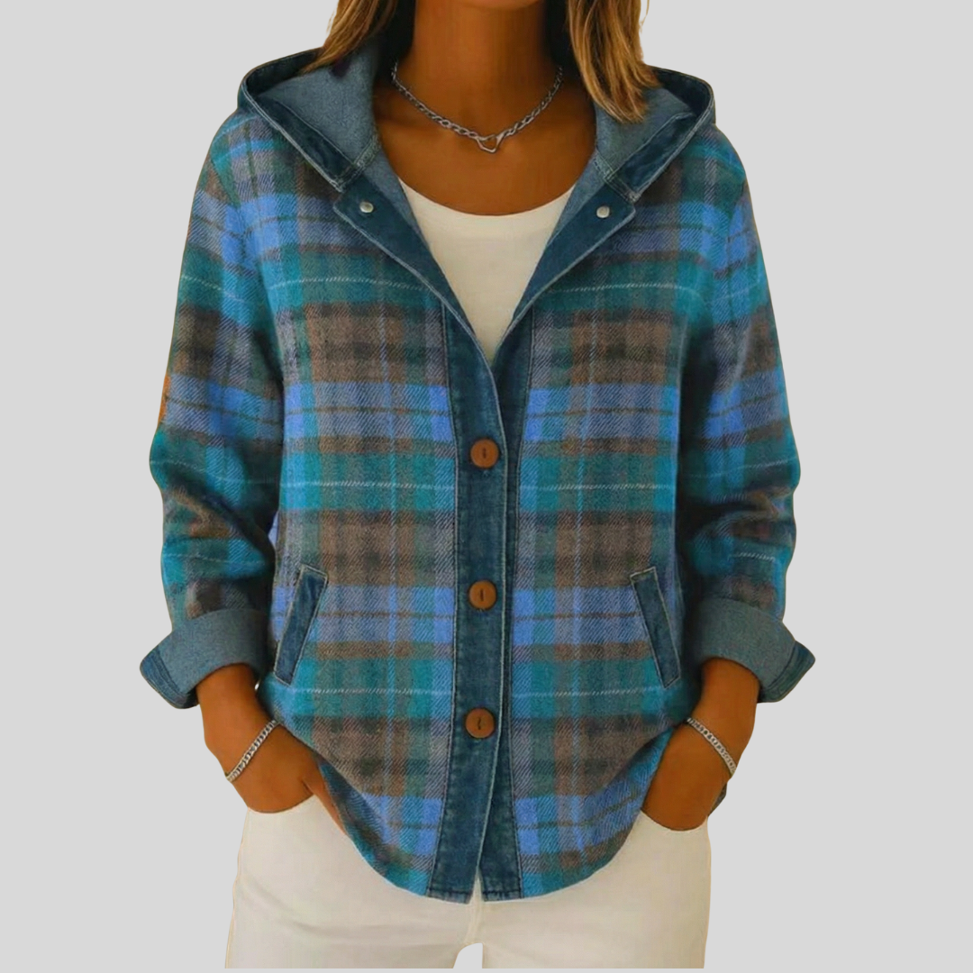 Bevlyn™ | Karierte Hemdjacke mit Kapuze