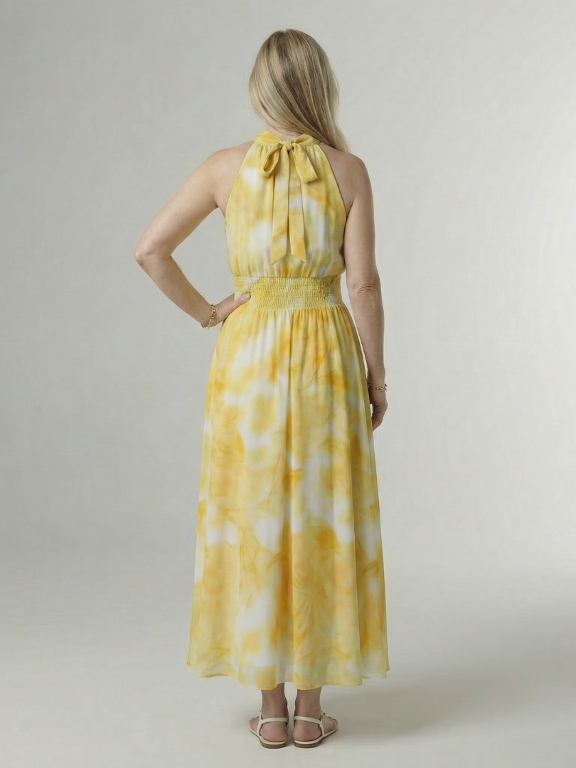 Sylin | Midikleid mit tiefem Ausschnitt und Neckholder