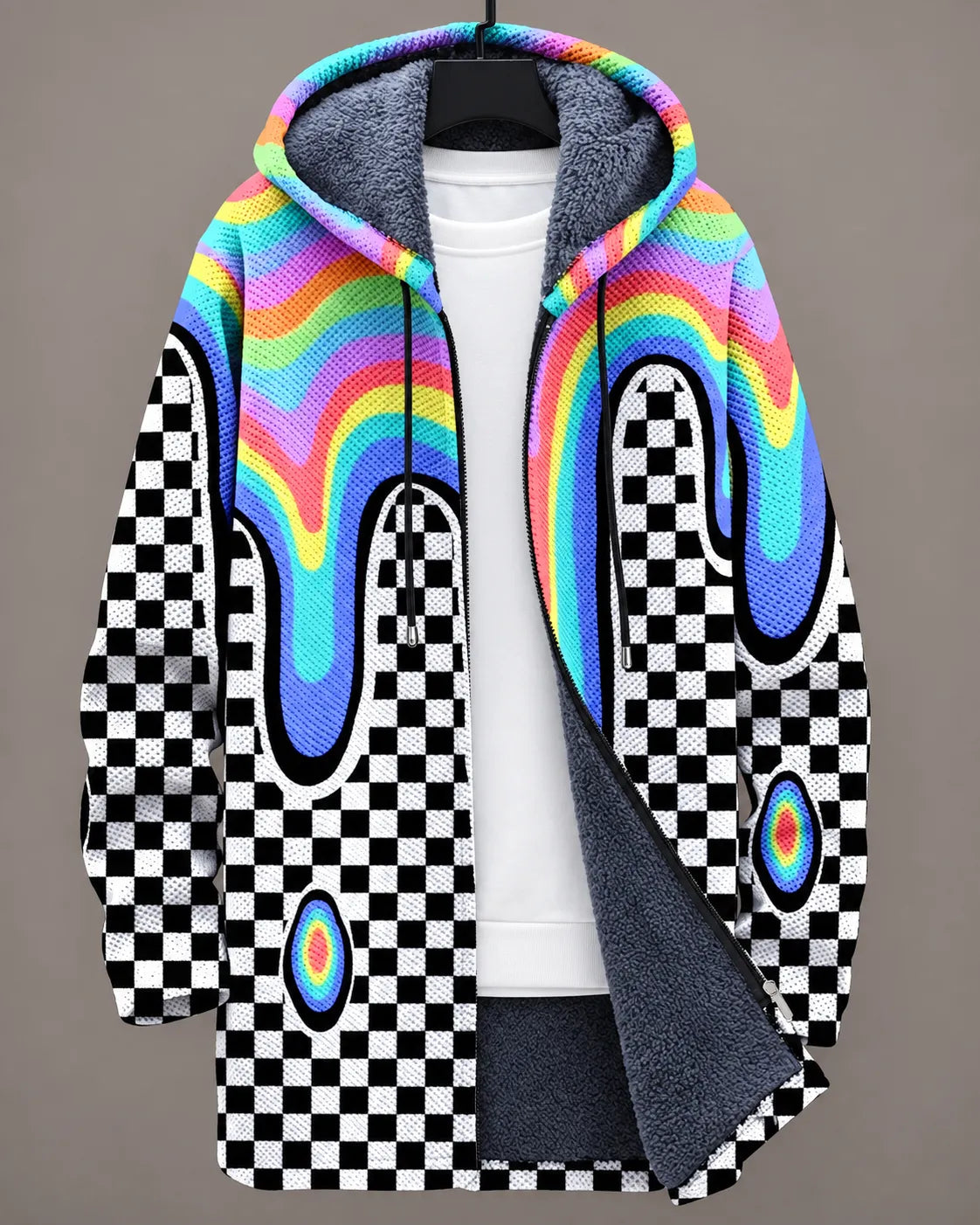 Serena Farbenfrohe Mosaik-Kapuzenjacke
