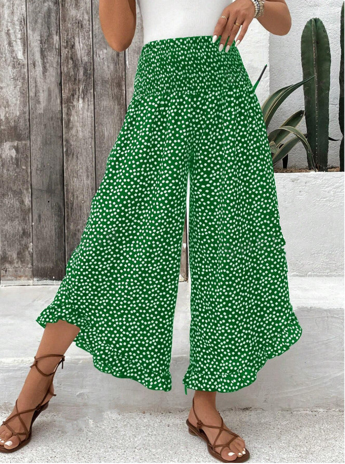 Avira – Luftige High-Waist Hose mit weitem Bein