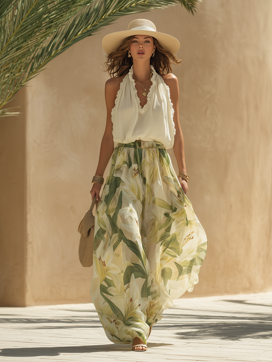 Lyselle™ | Elegantes luftiges Set mit Blumenprint