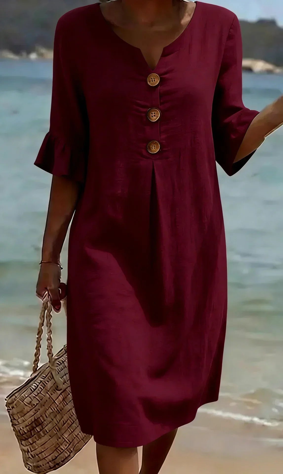 Radmila™ | Langärmliges Kleid mit Struktur