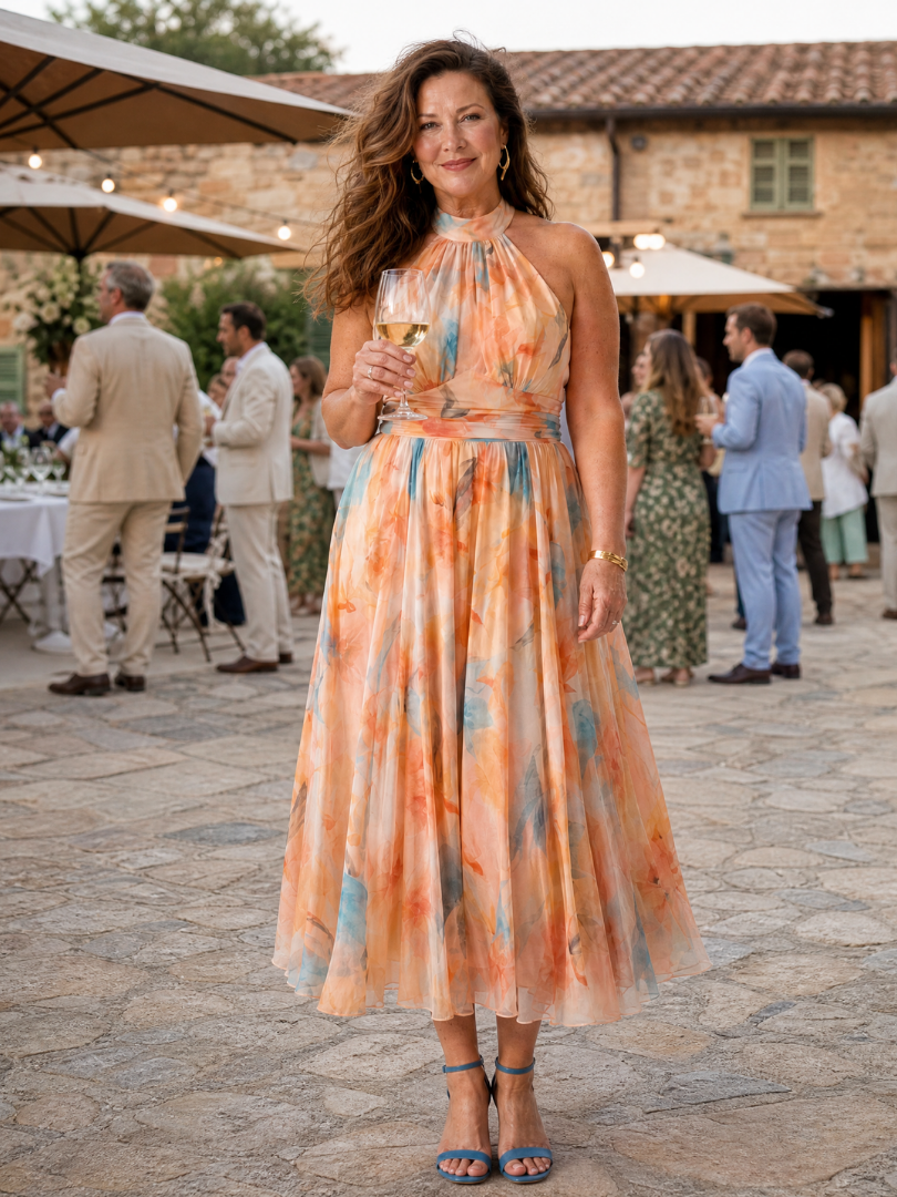Elin | Weiches Midikleid mit Neckholder