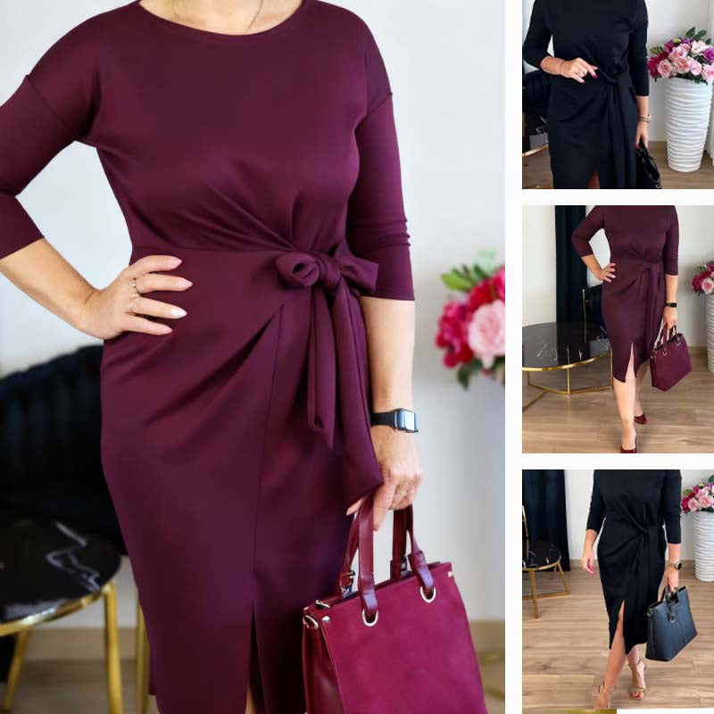 Seraphine – Elegantes Midikleid mit Taillenbindung