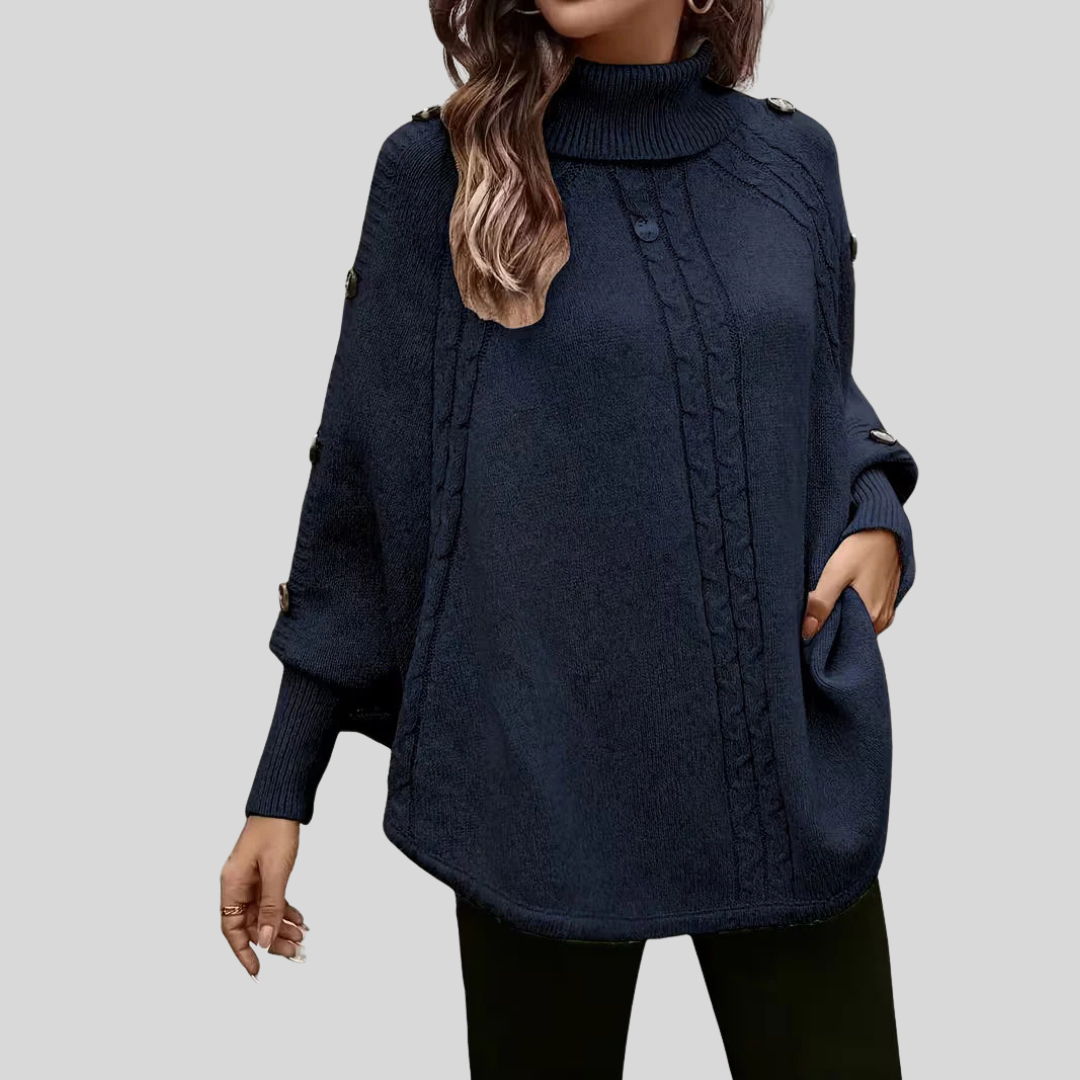 Norelle™ | Zopfmuster-Pullover mit Stehkragen