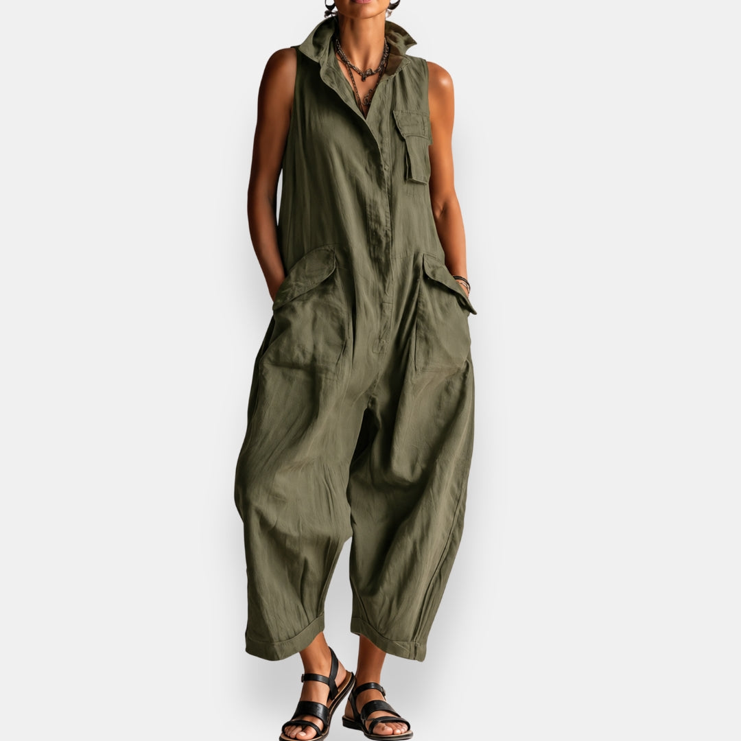 Ryker – Ärmelloser Cargo-Jumpsuit mit Kragen