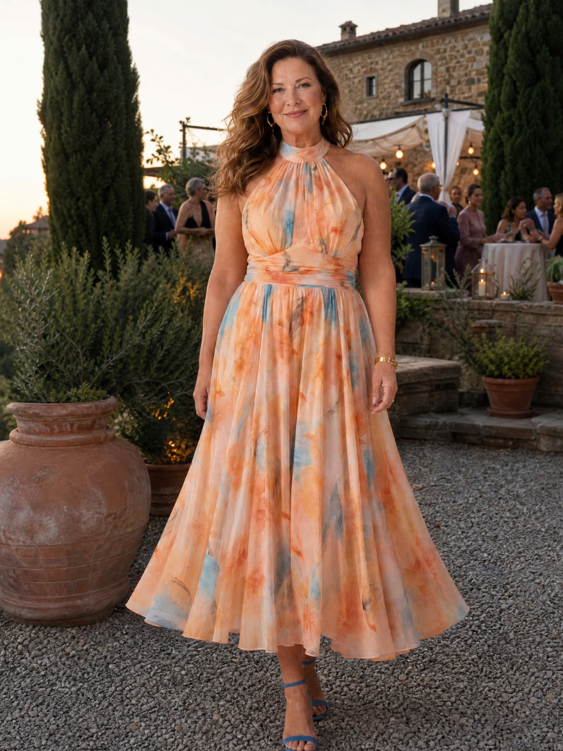Elin | Weiches Midikleid mit Neckholder