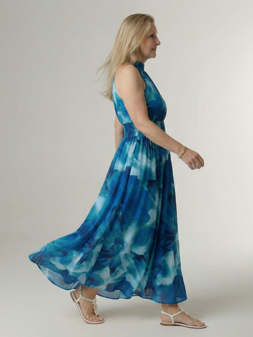 Sylin | Midikleid mit tiefem Ausschnitt und Neckholder