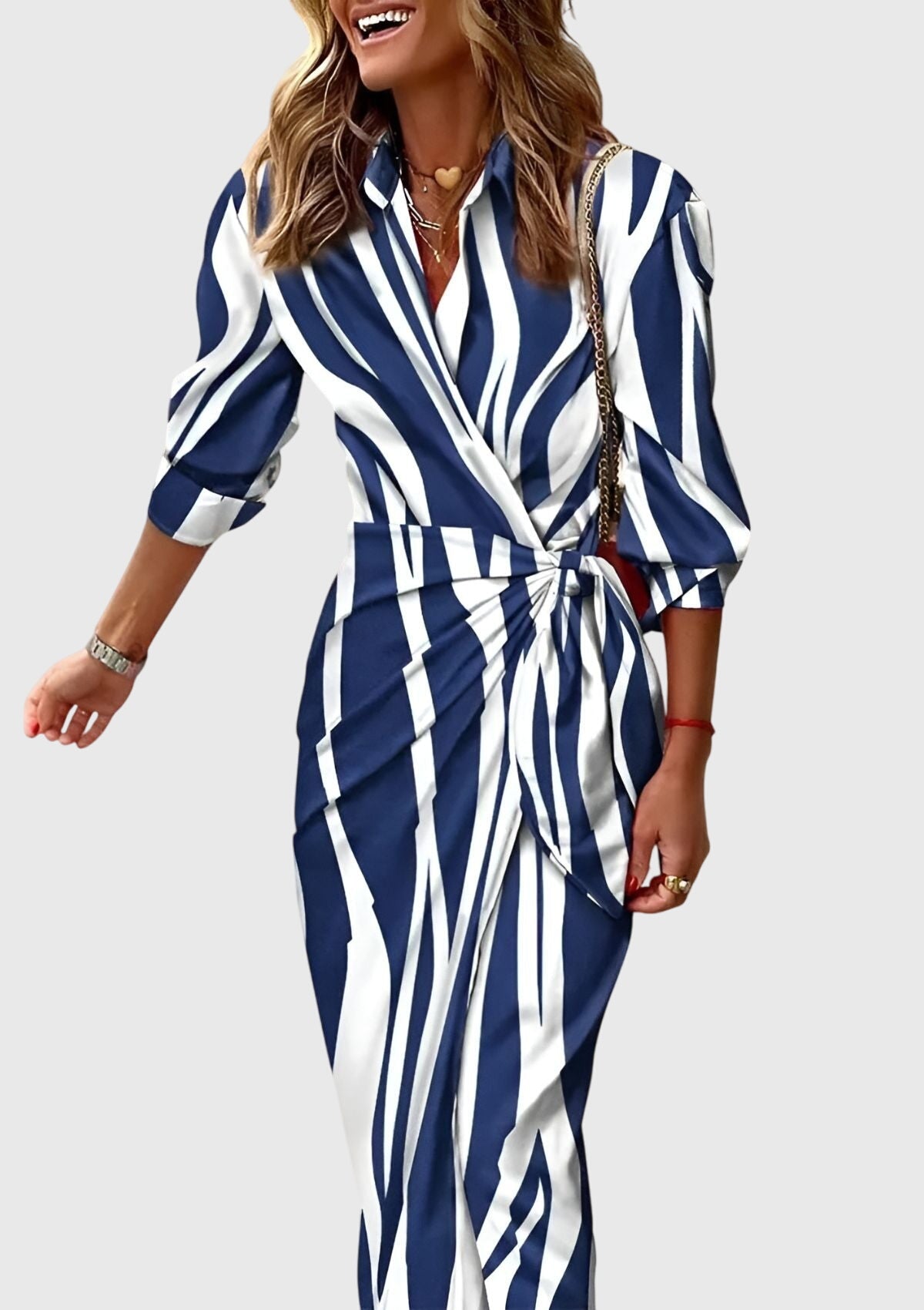 Everly | Elegantes Wickelkleid mit Druck