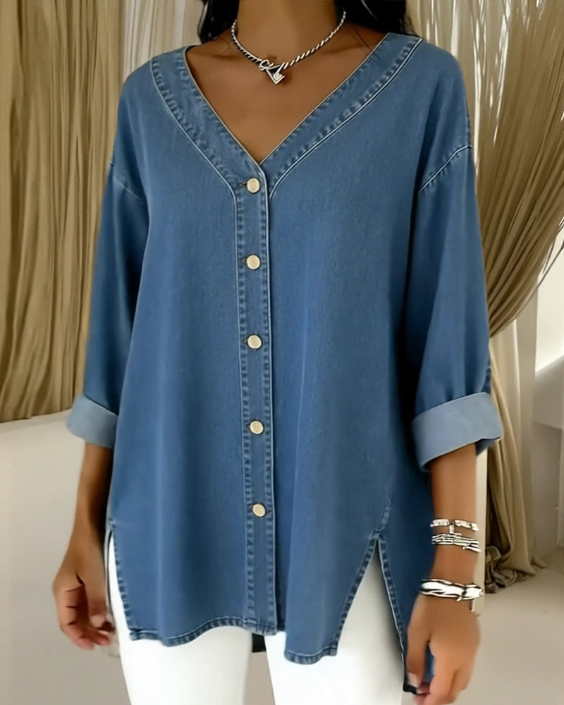 Elviane™ – Elegante Denimbluse