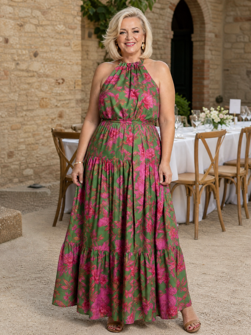 Rowen | Drapiertes Midikleid mit Halter
