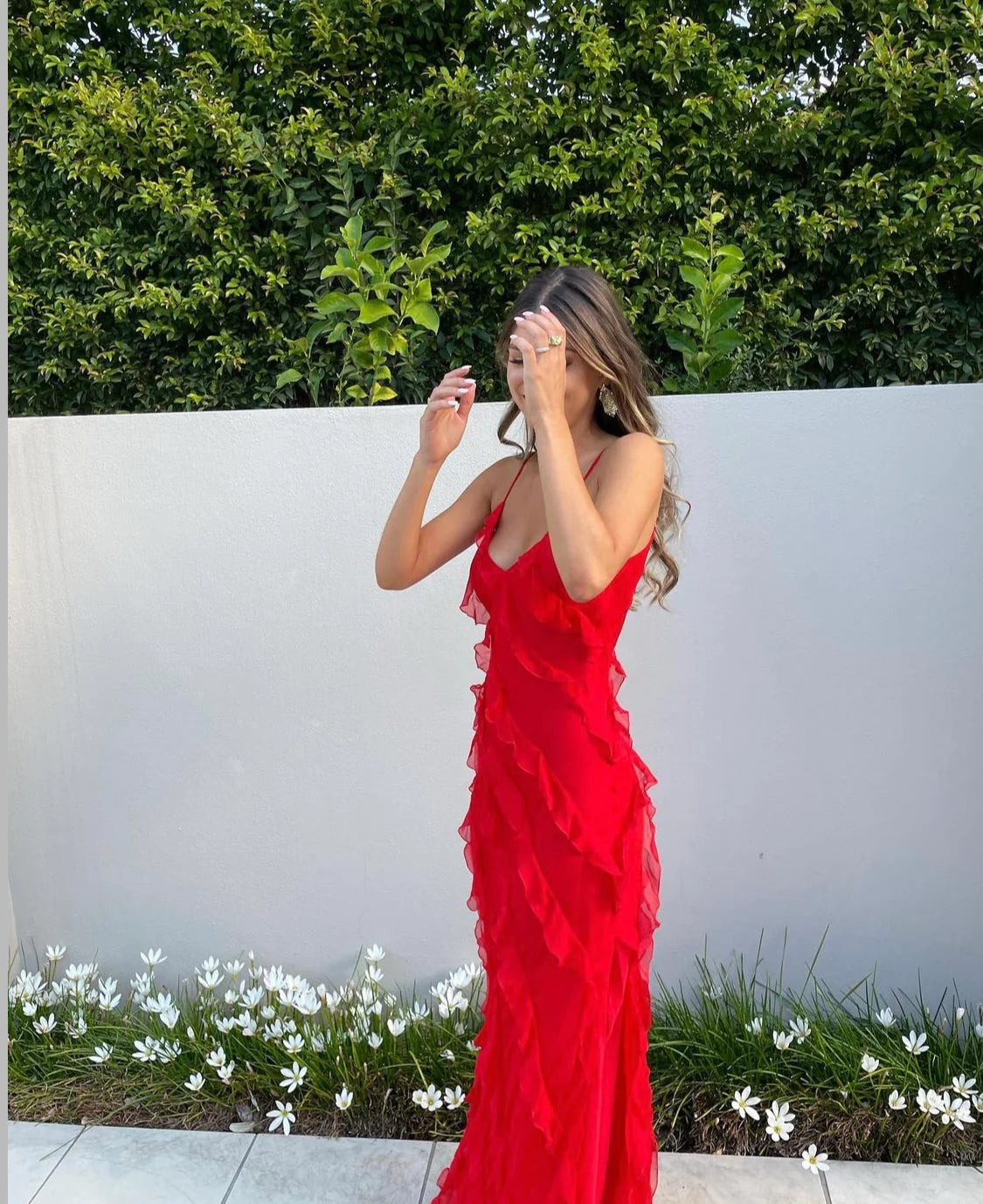 Eila™ | Maxikleid mit Rüschen