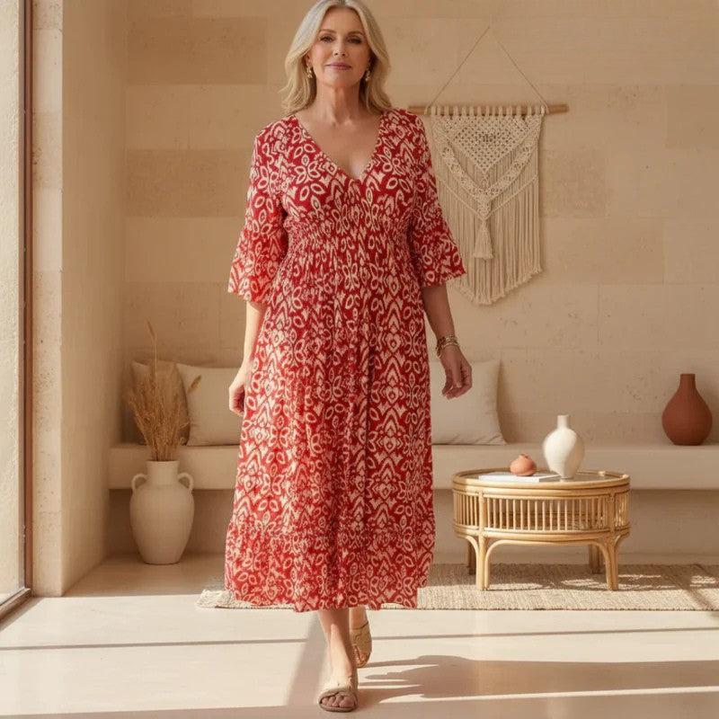 Lillia - Bedrucktes Boho-Kleid