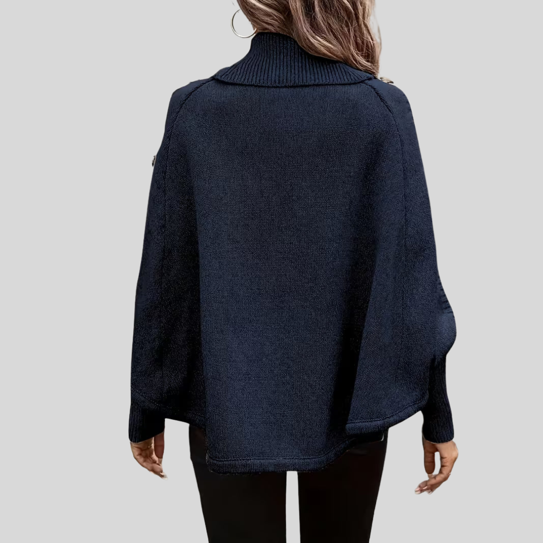 Norelle™ | Zopfmuster-Pullover mit Stehkragen
